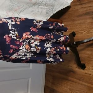 LOFT floral midi skirt